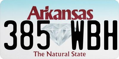 AR license plate 385WBH