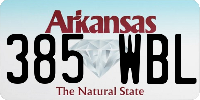AR license plate 385WBL