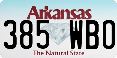 AR license plate 385WBO
