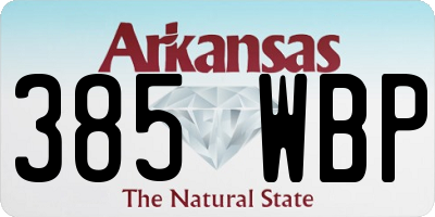 AR license plate 385WBP