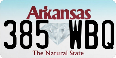 AR license plate 385WBQ