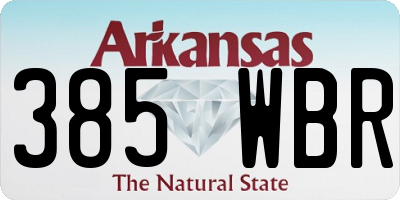 AR license plate 385WBR