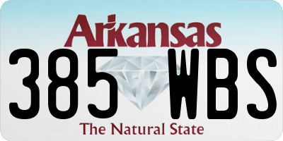 AR license plate 385WBS