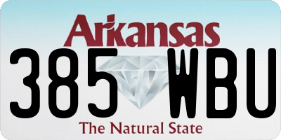 AR license plate 385WBU
