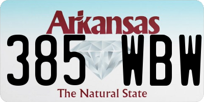 AR license plate 385WBW
