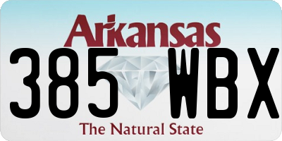 AR license plate 385WBX