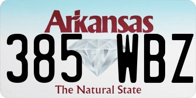 AR license plate 385WBZ