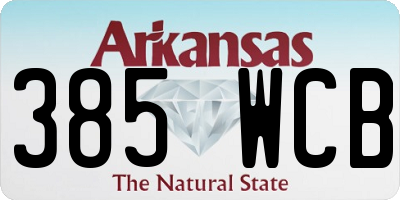 AR license plate 385WCB