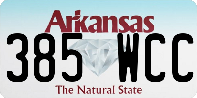 AR license plate 385WCC