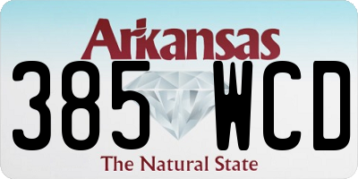 AR license plate 385WCD