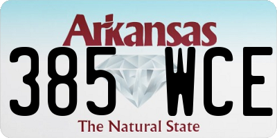 AR license plate 385WCE