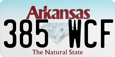 AR license plate 385WCF