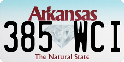 AR license plate 385WCI