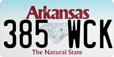 AR license plate 385WCK