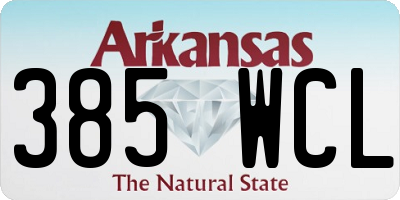 AR license plate 385WCL