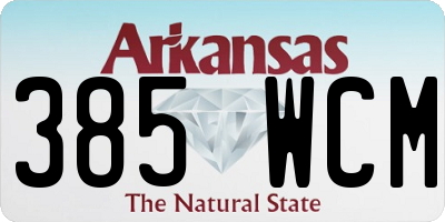 AR license plate 385WCM