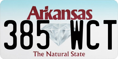 AR license plate 385WCT