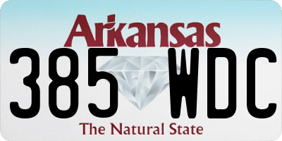 AR license plate 385WDC