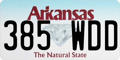 AR license plate 385WDD