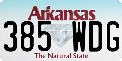 AR license plate 385WDG