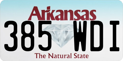 AR license plate 385WDI