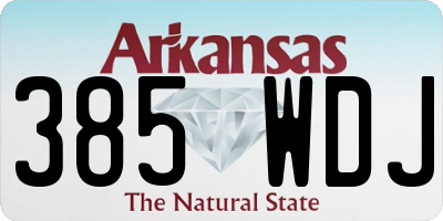 AR license plate 385WDJ