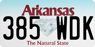 AR license plate 385WDK