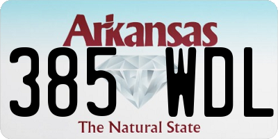 AR license plate 385WDL
