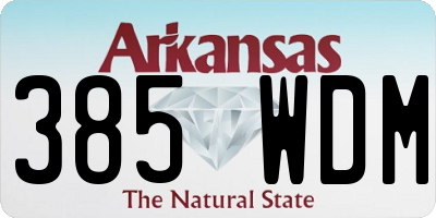 AR license plate 385WDM