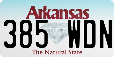 AR license plate 385WDN