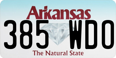 AR license plate 385WDO