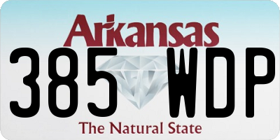 AR license plate 385WDP
