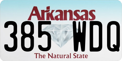 AR license plate 385WDQ