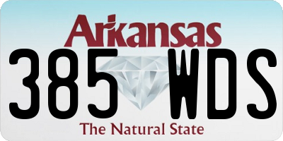 AR license plate 385WDS