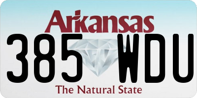 AR license plate 385WDU