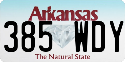 AR license plate 385WDY