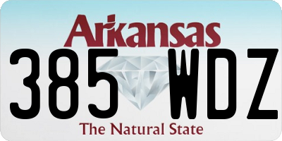 AR license plate 385WDZ
