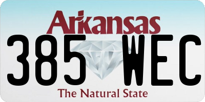 AR license plate 385WEC