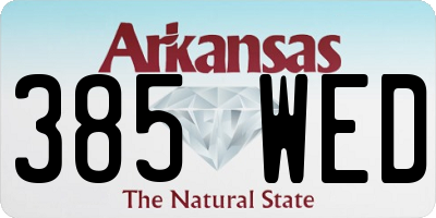 AR license plate 385WED