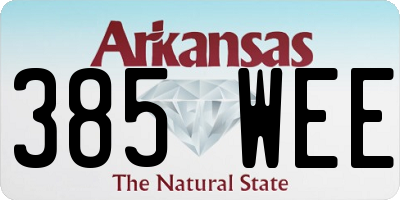 AR license plate 385WEE