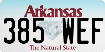 AR license plate 385WEF