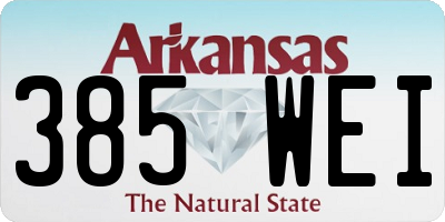 AR license plate 385WEI