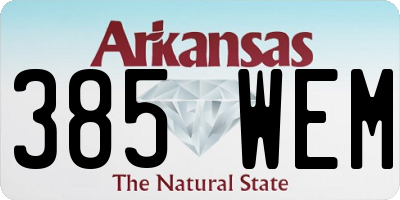 AR license plate 385WEM