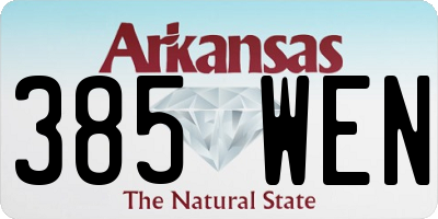 AR license plate 385WEN