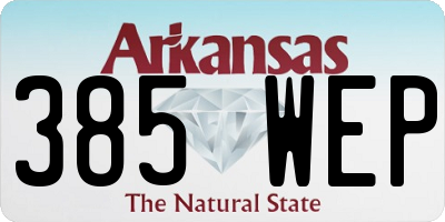 AR license plate 385WEP