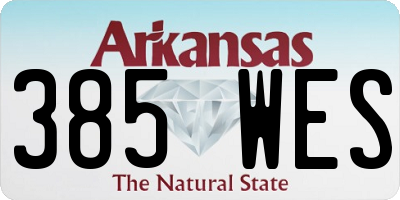 AR license plate 385WES