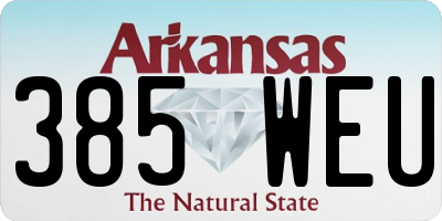 AR license plate 385WEU