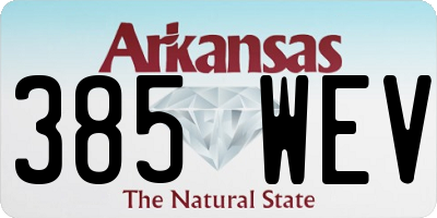 AR license plate 385WEV