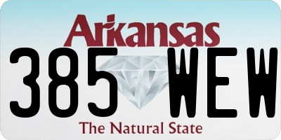 AR license plate 385WEW