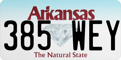 AR license plate 385WEY